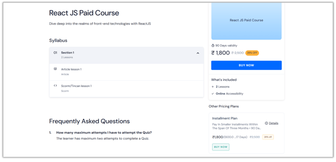 Multi Pricing Plans Multi Pricing Plans
