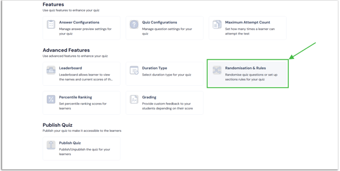 Set Randomization Rules