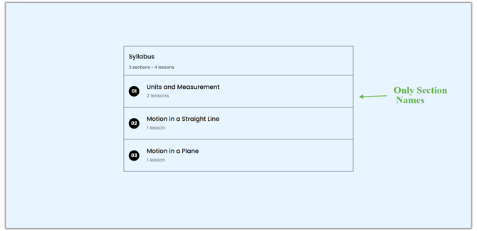 Adding Syllabus List Widget in Website page 6
