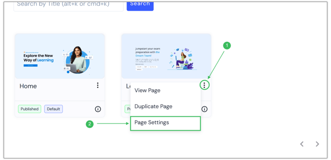 Website Page URLs Update step 1