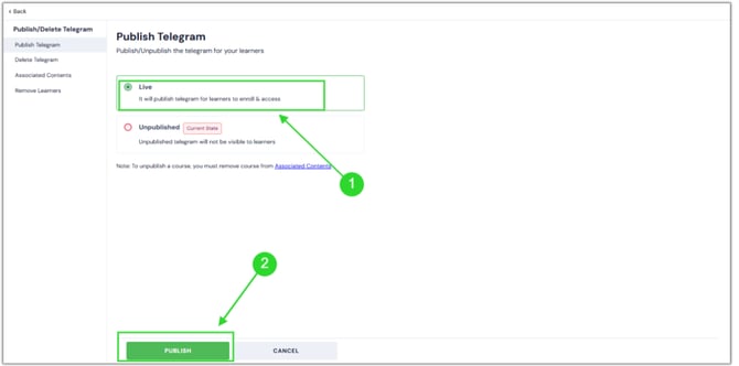 Publish telegram community for learners step 7